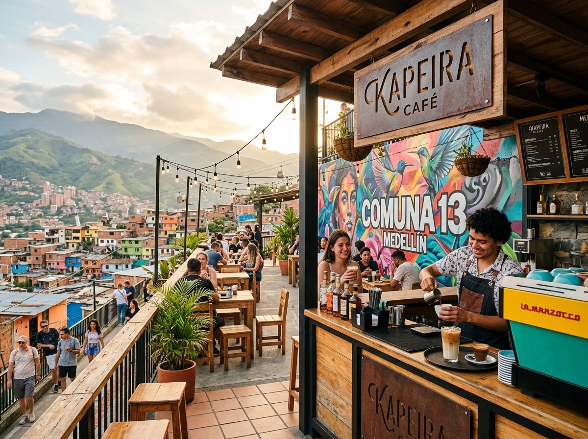 Terraza con vista en Comuna 13 Kapeira